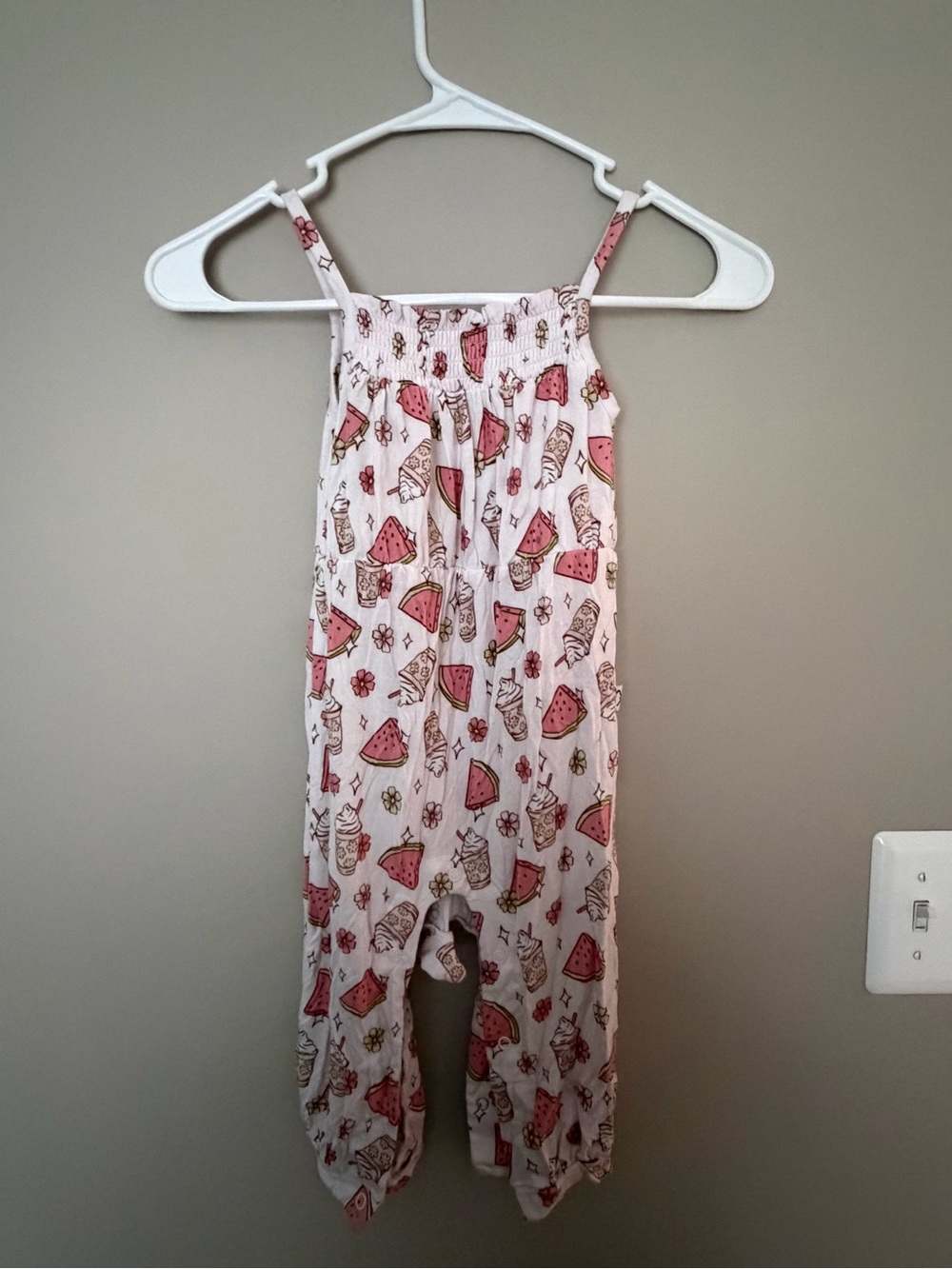 Baby Girl’s Bamboo Pink Print Romper